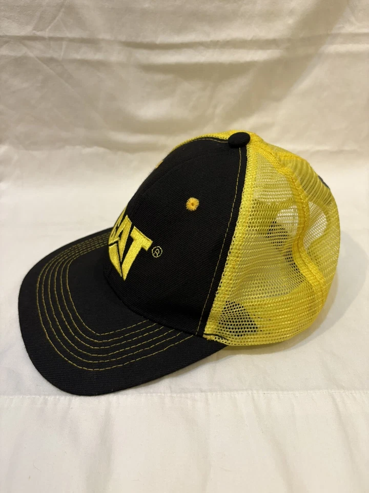 CAT Equipment Neón Camionero Sarga Gorra Seguridad Snapback Malla Gorra/Sombrero Usado Foto 2 de 4