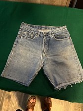 1960/70s Levi  s 505 Big E Era Cut Off Jeans 5 Button Talon Zipper Single Stitch