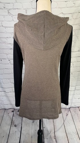 Vocal USA Rock & Roll Tunic Hoodie Black Beige Crystals Studded Scull Medium - Picture 14 of 24