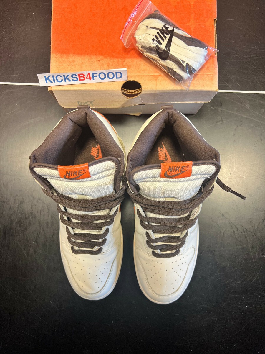 2004 NIKE DUNK HIGH 'SAIL/ORANGE BLAZE/BAROQUE BROWN' US10.5 2004 NIKE DUNK HIGH 'SAIL/ORANGE BLAZE/BAROQUE BROWN' US10.5