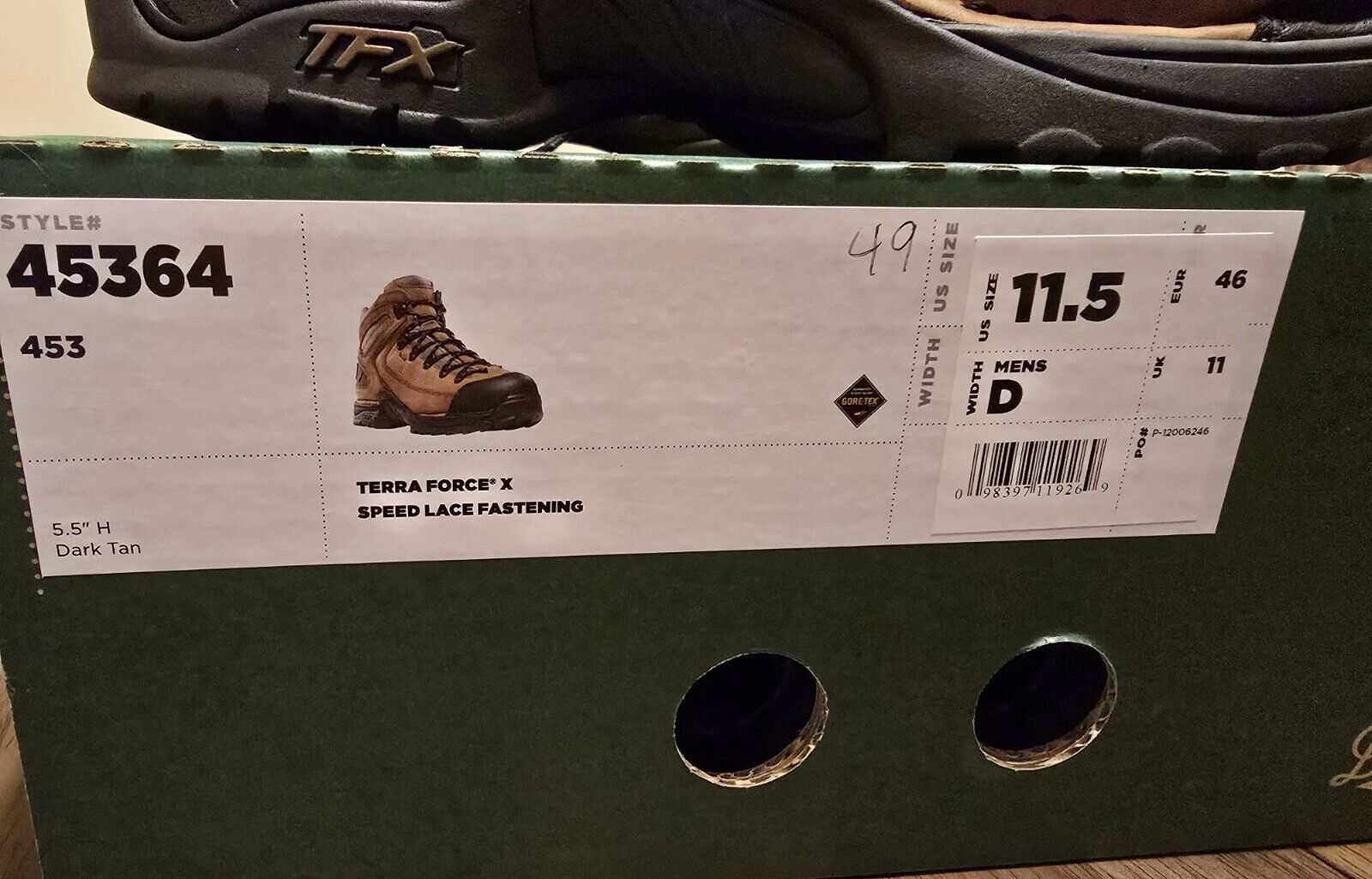 NEW! Danner 453 GTX Boots Mens 11 1/2 Dark Tan Leather Hiking ...