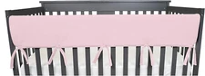 American Baby Compnay 2 Pack Reversible Slide Crib Rail Covers, Pink 27.5" x 18"