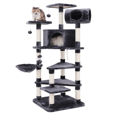 Feandrea Xxl Arbre A Chat Tronc Pour Aiguiser Les Griffes Multi Niveaux Pct17g Ebay