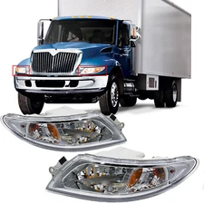 Headlight Headlamp Pair Set of 2 for International 4100 4200 4300 4400 8500 8600