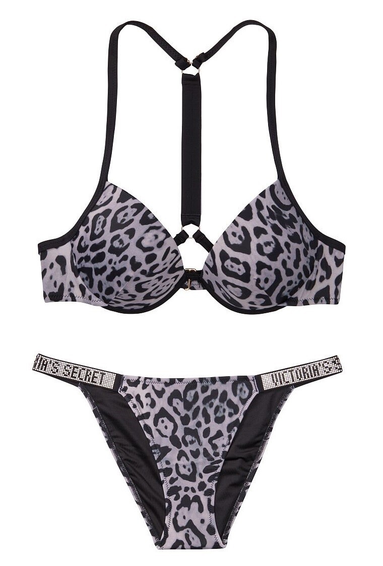 VICTORIAS SECRET SHINE STRAP MALIBU FABULOUS PUSH-UP SWIM