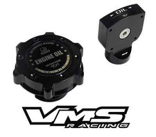 Vms Billet Aluminum Black Anodized Oil Cap Dipstick Lt1 Lt4 Engine Oil Emblem B