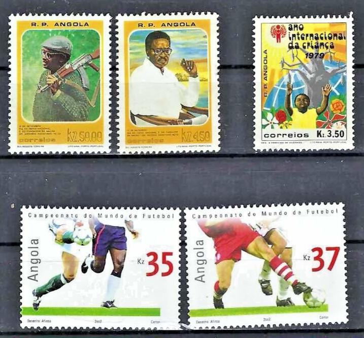 Angola 1980-2002 #613. 639-640, 1215-1216 MNH Assortment