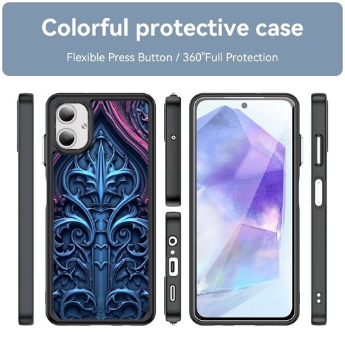 Victorian gothic pattern Anti wear Case For Samsung A15 A16 S23 S24 S25 Ultra FE - 第 7/25 張圖片