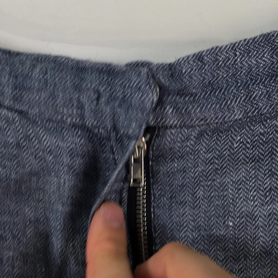 Minifalda mujer See by Chloe talla 14 azul lino cremallera trompeta 098283 Foto 4 de 4