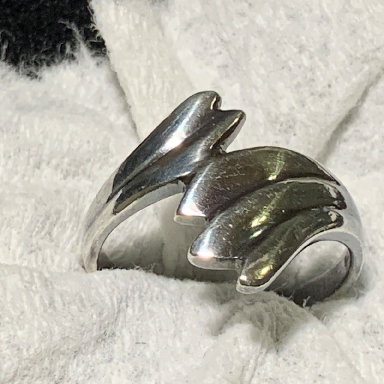 Vintage Sterling Silver 925 Shell Ring Size 8.5. - Gem