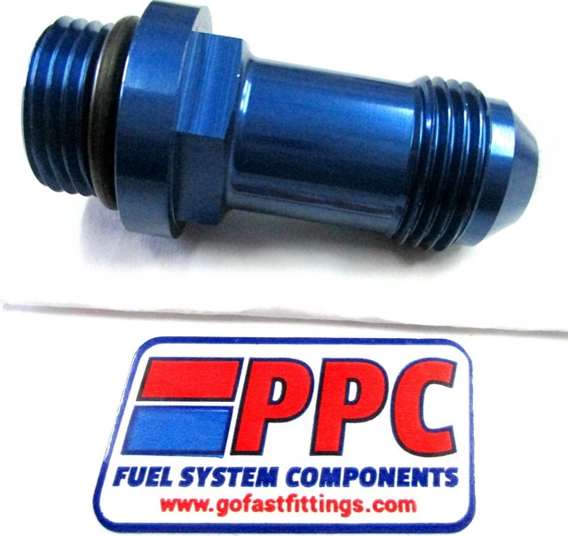 Holley ULTRA HP Carb Inlet Fittings 08 an Male 3/416 Blue pr Holl