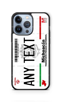 Michoacan 2012 Mexico Phone ProtectorCase License Placa Tags fits IPHONE SAMSUNG