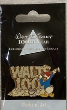 Disney Store JAPAN Pin Walt 100th Legacy works Of Art Donald Sand Sculpture