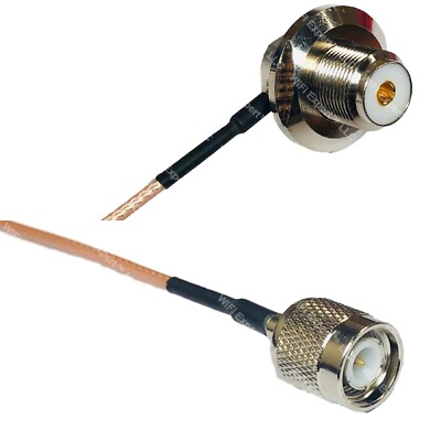RG316 UHF Female Angle Bulkhead to TNC MALE RF Cable Rapid-SHIP LOT