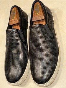 Vince Fletcher Slip On Shoes Casual Sneakers Black Leather Men’s Size 11M Fletcher Leather Sneaker in Shoes | Vince main image 4