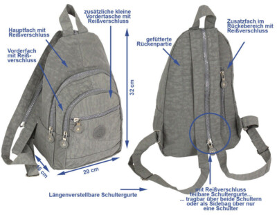 Kleiner Rucksack leicht Daypack zum Wandern für Fahrrad Trekking Freizeit top!!