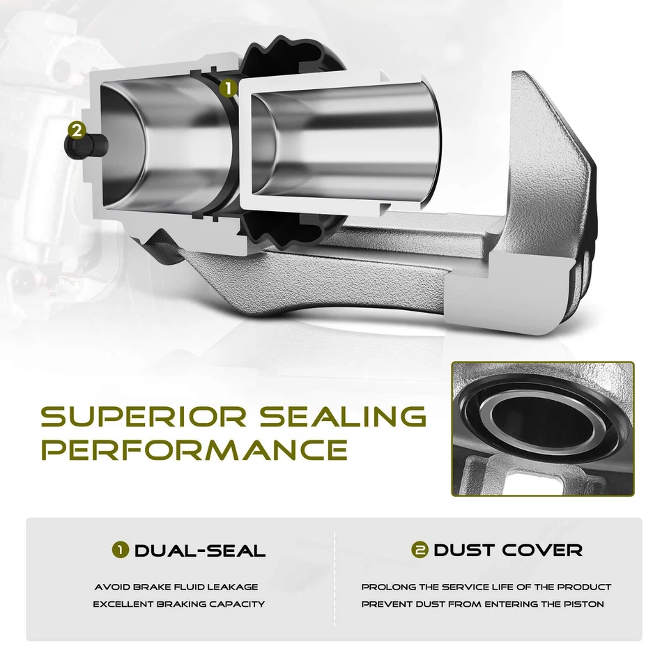 2x Pinza de freno de disco delantera Honda Civic 1993-1995 Civic del Sol 1994-1997 Foto 3 de 4