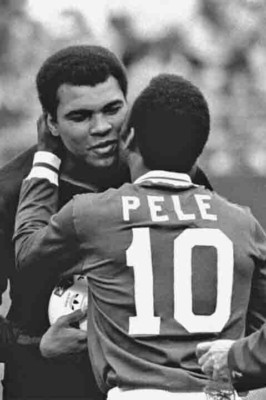 Zeremonie für PELE mit Muhammad Ali New York Kosmos Druck 4x6 Foto