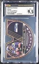 2020 Obsidian Russell Wilson #V21 Electric Etch Orange /25 CGC 9.5
