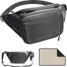 Diaper Fanny Bag With Changing Pad, YKK Zippers,Wipes Pocket,Unisex,Stylish,for