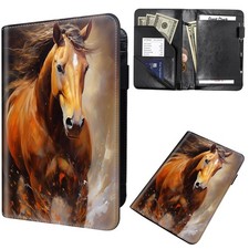 Server Books for Waitress,Leather Waiter Book Server Wallet with Zipper,Cash ...