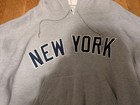 New York Yankees Men’s Gray Long Sleeve Pullover Hoodie Size 2XL Grey Baseball  — photo 2