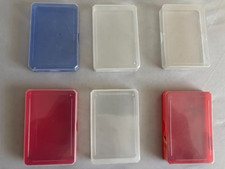 Einzelkarten Konvolut, 6 Stück Leerboxen, ca. 9,5x6,3x1,5