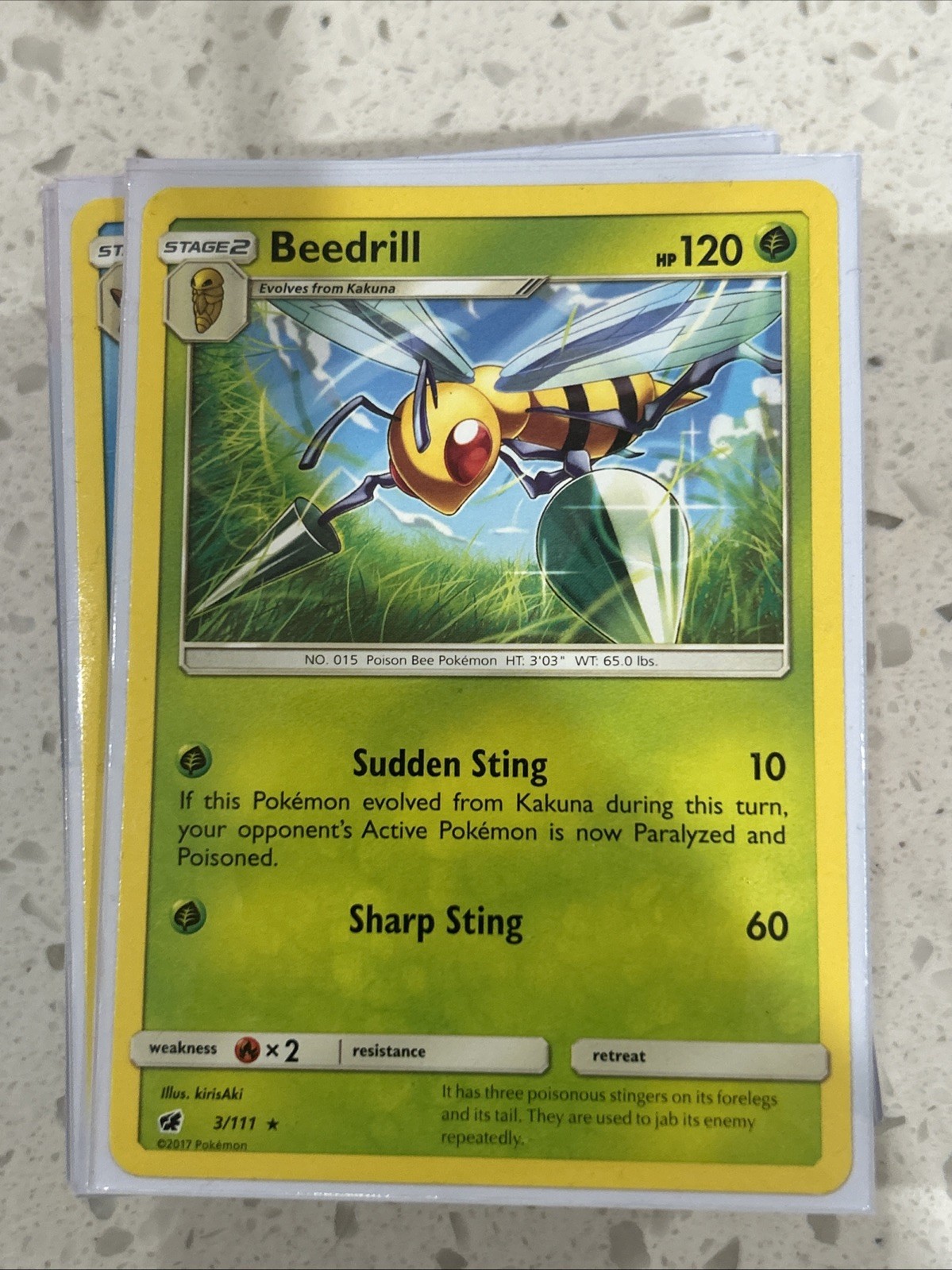 Beedrill 3/111 Sm-Crimson Invasion Regular Pokemon Card