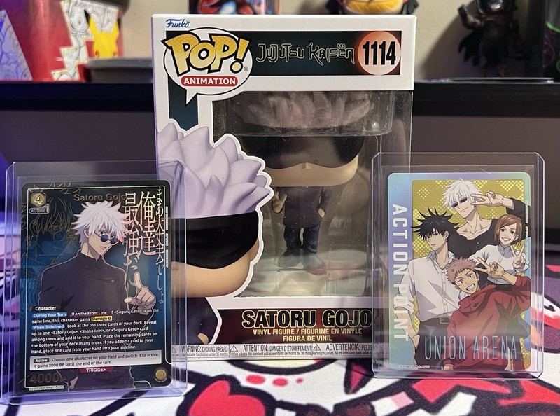 Funko Pop! Vinyl: Jujutsu Kaisen - Satoru Gojo #1114 & Union Cards Bundled Lot