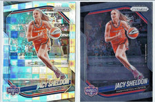 2025 Prizm WNBA Jacy Sheldon #113 Base & Silver Pandora Parallel (SP)