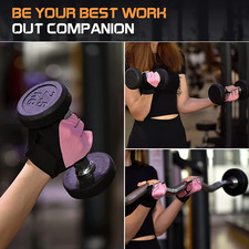 Gym Gloves - Fingerless, Breathable Workout Gloves for Weightlifting, Cycling...