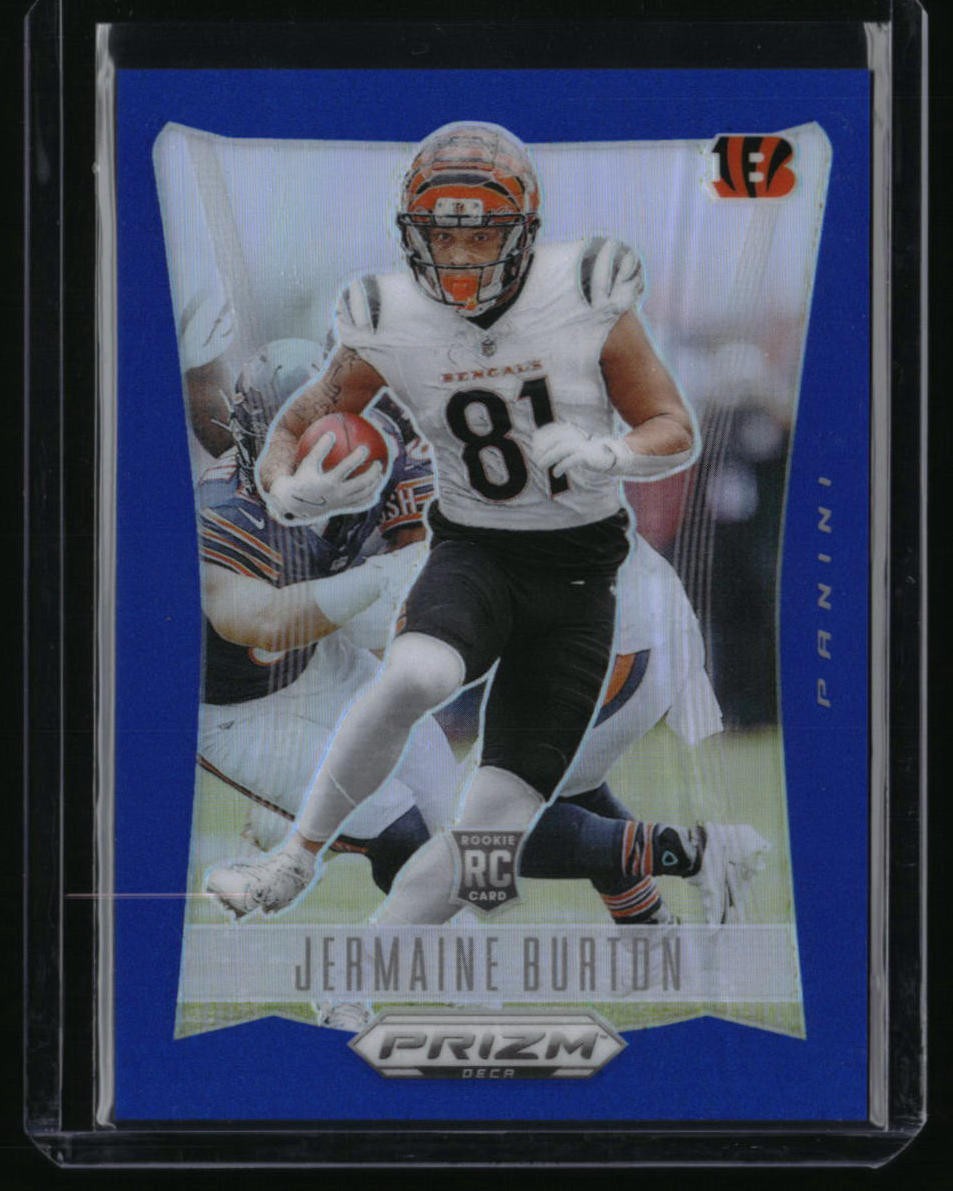 2024 Panini Prizm Deca Jermaine Burton #63 Blue Prizms SN #/149 Bengals