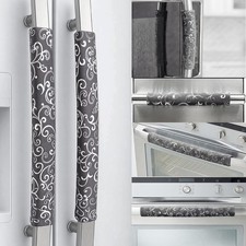Refrigerator Handle Covers, Set of 6, Washable Velvet Appliance Door Handle C...