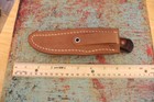 Vintage WESTERN USA W82 Wood Fixed Blade Leather Sheath Bowie Knife Stainless — photo 8