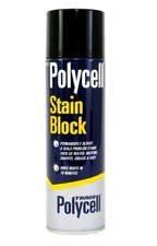 POLYCELL TRADE STAIN BLOCK STOP WHITE AEROSOL SPRAY COVER WALL STAINS 500ML