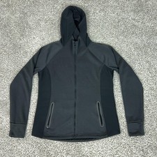 Under Armour Jacket Womens XL Black Fitted Full Zip Hooded Athletic Sweatshirt