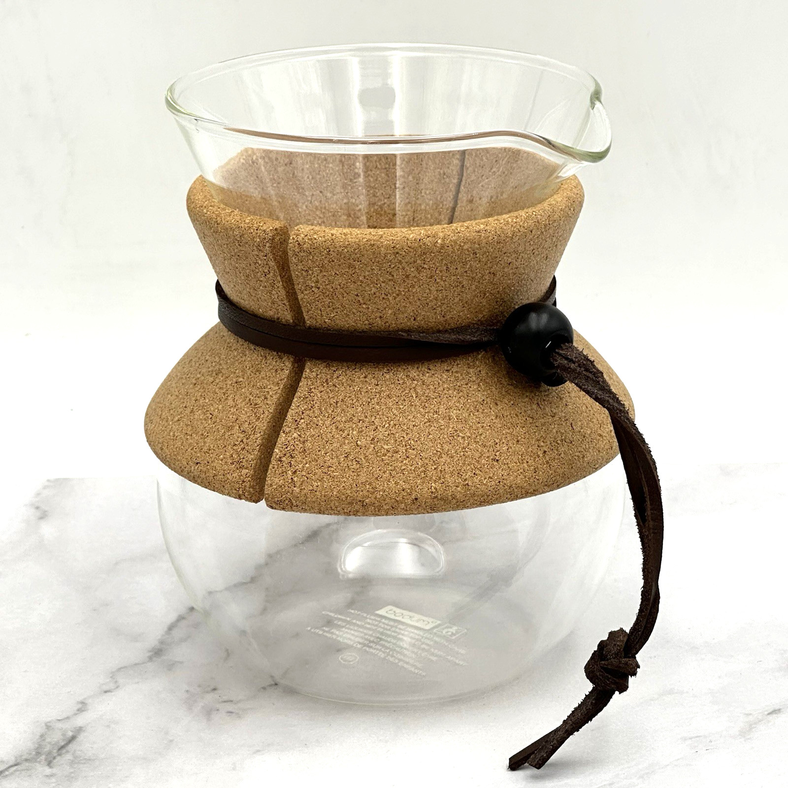 Mubod Replacement Glass Coffee Carafe Pour Over Pitcher Leather Cork Collar 157