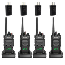 4Pack RT48H FRS Long Range Walkie Talkie with Hidden Display IP67 Waterproof VOX