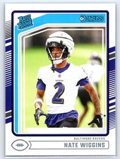 2024 Donruss #391 Nate Wiggins RC - Baltimore Ravens