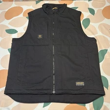 Ariat Rebar DuraCanvas Vest Men's XL Extra Large Dark Gray Sherpa Fleece Lining