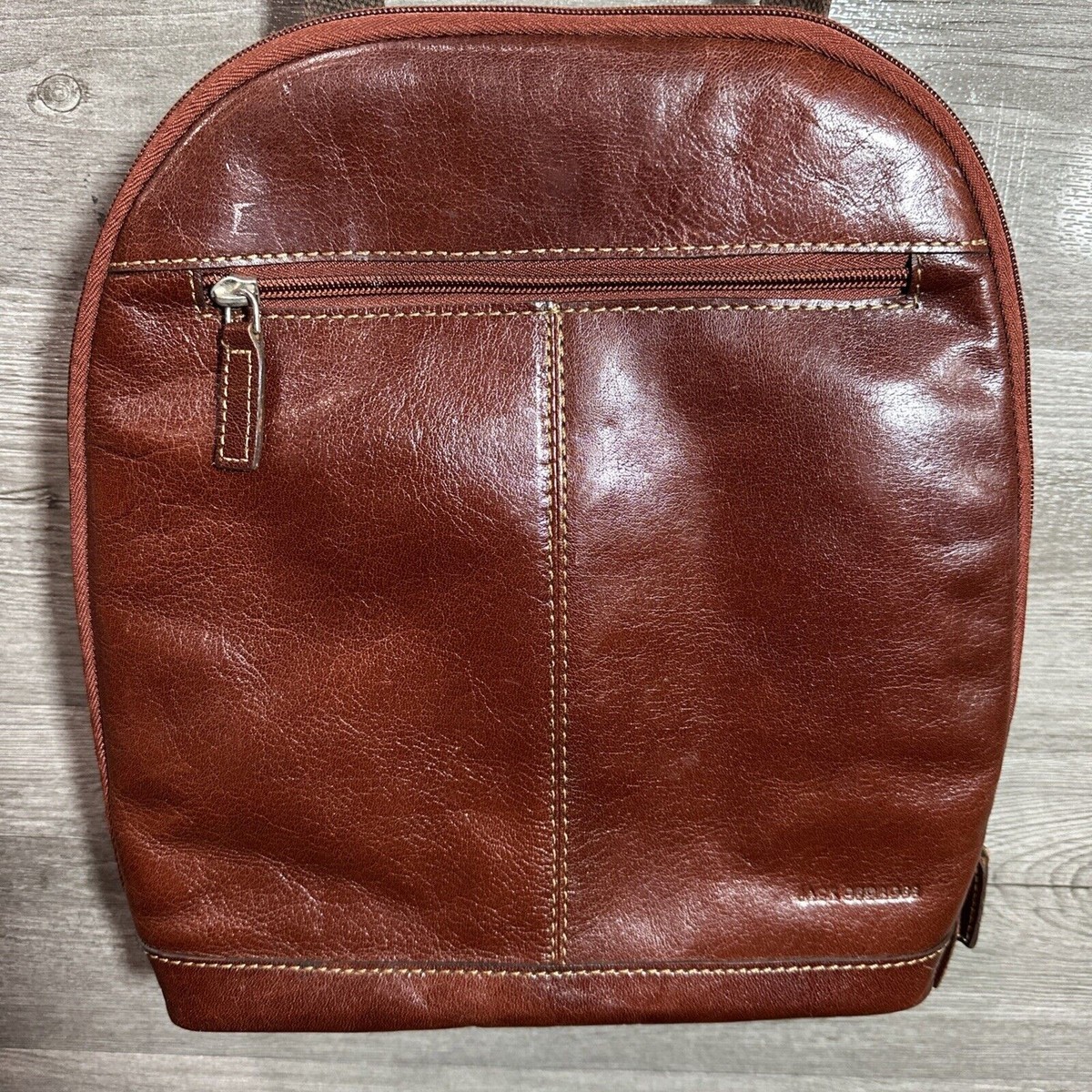 Jack Georges Genuine Leather Voyager Brown Convertible 