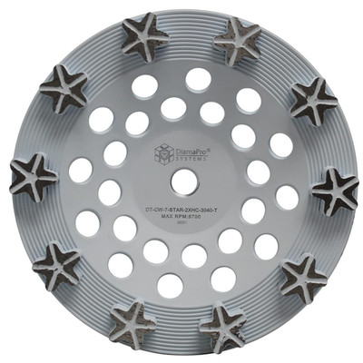 Star Threaded 7 Inch 10 Segment Turbo Concrete Grinding Cup Wheel for Grinding,