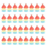 "Mini Quasten 1,6\" Handgemacht 50 StüCk Rot/Gelb/Blau"