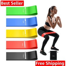 Resistance Bands for Working Out, 5-Pack Elastic Exercise Bands for Strength ...