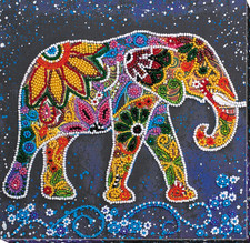 Bead Embroidery Kit "Indian elephant" Beaded Stitching Beadwork