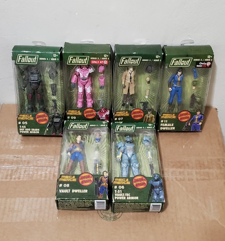 Fallout mega merge series 2 lot of 6 power armor vault dweller target exclusive