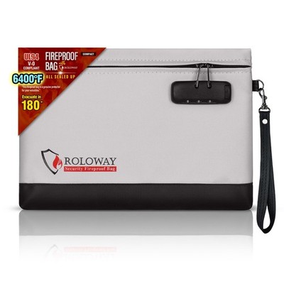 Fireproof Money Bag with Lock for Cash, 6400°F Fire Proof Document Bag (12.2 ...