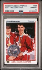 Scott Niedermayer 1990 UPPER DECK FRENCH #461 Rookie Card  PSA 10 HOF Legend