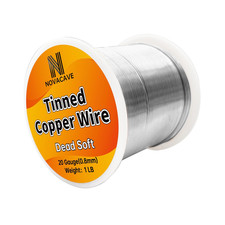 Tinned Copper Wire, 20 Gauge, 330Ft, 1Lb Spool, for Stained Glass, Crafting, Bea