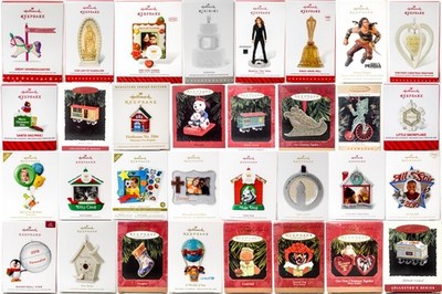 Hallmark  Keepsake Lot of 32 Ornaments  1995 to 2019  See List Photos of Actual